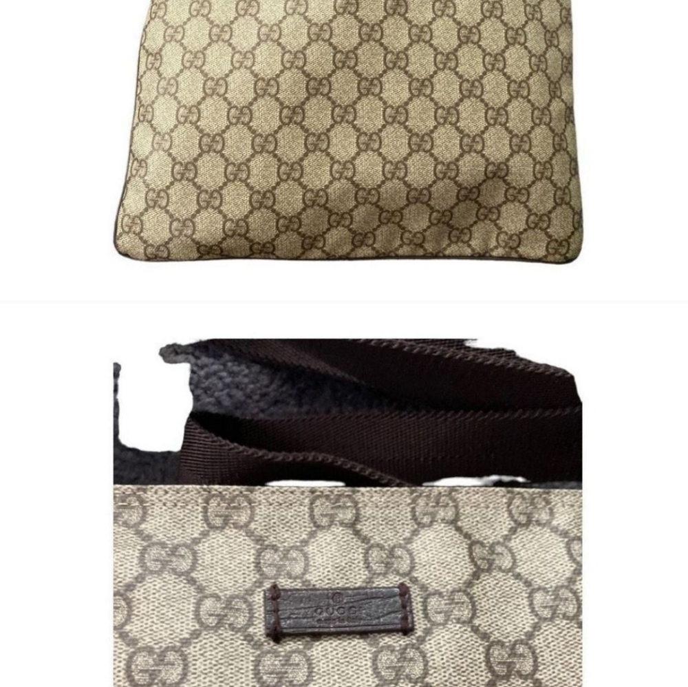 Authentic Gucci Coated Canvas Crossbody Bag